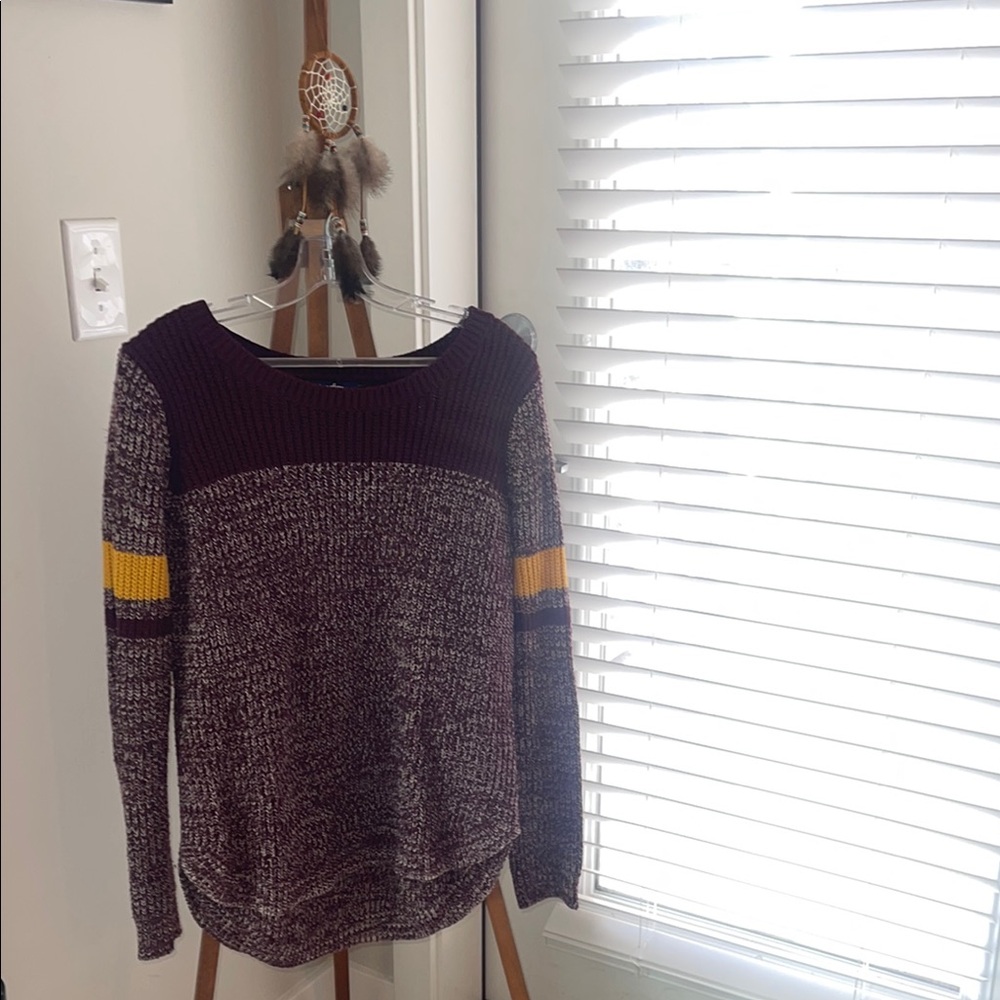 Purple and Yellow Women's Sweater